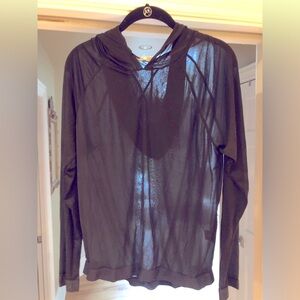 Zella Athletic Sheer Black Hoodie size M